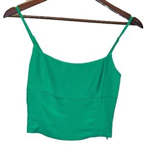 Wilfred Aritzia Green Camisole Top Side Zip Women’s Size Extra Small EUC